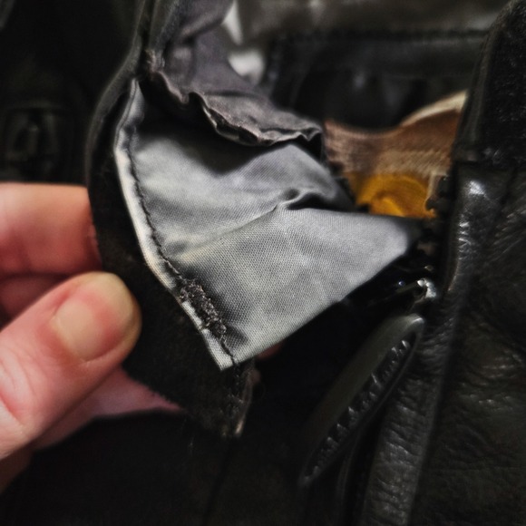 Vintage Y2K Harley Davidson Womens Leather Motorcycle Jacket Armor Biker Black - Picture 8 of 8